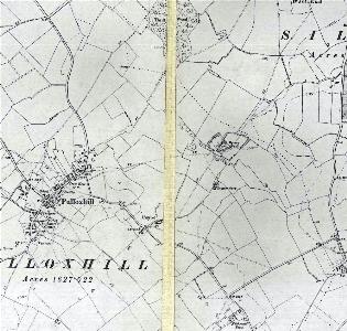 Deserted medieval villages on a map of 1901